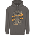 Low Rider Classic Chopper Biker Motorcycle Mens 80% Cotton Hoodie Charcoal