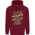 Low Rider Classic Chopper Biker Motorcycle Mens 80% Cotton Hoodie Maroon