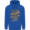 Low Rider Classic Chopper Biker Motorcycle Mens 80% Cotton Hoodie Royal Blue