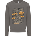 Low Rider Classic Chopper Biker Motorcycle Mens Sweatshirt Jumper Charcoal