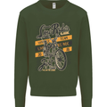 Low Rider Classic Chopper Biker Motorcycle Mens Sweatshirt Jumper Forest Green