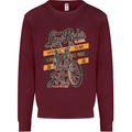 Low Rider Classic Chopper Biker Motorcycle Mens Sweatshirt Jumper Maroon