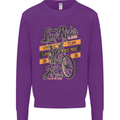 Low Rider Classic Chopper Biker Motorcycle Mens Sweatshirt Jumper Purple
