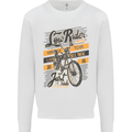 Low Rider Classic Chopper Biker Motorcycle Mens Sweatshirt Jumper White