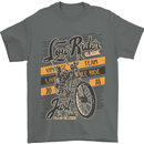 Low Rider Classic Chopper Biker Motorcycle Mens T-Shirt Cotton Gildan Charcoal