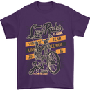 Low Rider Classic Chopper Biker Motorcycle Mens T-Shirt Cotton Gildan Purple