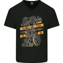 Low Rider Classic Chopper Biker Motorcycle Mens V-Neck Cotton T-Shirt Black