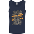 Low Rider Classic Chopper Biker Motorcycle Mens Vest Tank Top Navy Blue