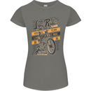 Low Rider Classic Chopper Biker Motorcycle Womens Petite Cut T-Shirt Charcoal