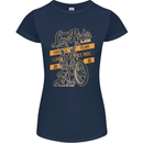 Low Rider Classic Chopper Biker Motorcycle Womens Petite Cut T-Shirt Navy Blue