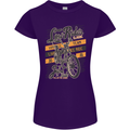 Low Rider Classic Chopper Biker Motorcycle Womens Petite Cut T-Shirt Purple