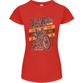 Low Rider Classic Chopper Biker Motorcycle Womens Petite Cut T-Shirt Red