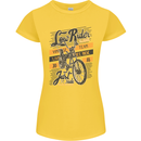 Low Rider Classic Chopper Biker Motorcycle Womens Petite Cut T-Shirt Yellow