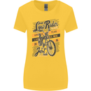 Low Rider Classic Chopper Biker Motorcycle Womens Wider Cut T-Shirt Yellow