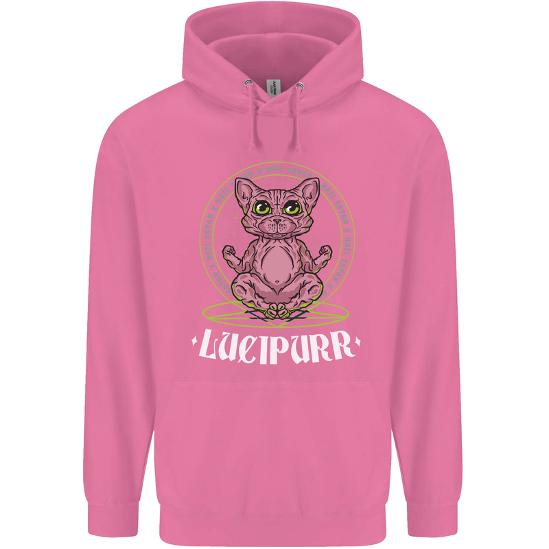Lucipurr Demonic Hail Satan Cat Evil Childrens Kids Hoodie Azalea