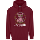 Lucipurr Demonic Hail Satan Cat Evil Childrens Kids Hoodie Maroon