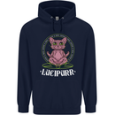 Lucipurr Demonic Hail Satan Cat Evil Childrens Kids Hoodie Navy Blue