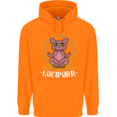 Lucipurr Demonic Hail Satan Cat Evil Childrens Kids Hoodie Orange