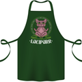 Lucipurr Demonic Hail Satan Cat Evil Cotton Apron 100% Organic Forest Green