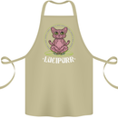 Lucipurr Demonic Hail Satan Cat Evil Cotton Apron 100% Organic Khaki