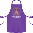 Lucipurr Demonic Hail Satan Cat Evil Cotton Apron 100% Organic Purple