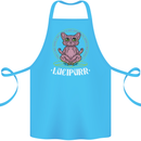 Lucipurr Demonic Hail Satan Cat Evil Cotton Apron 100% Organic Turquoise