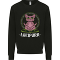 Lucipurr Demonic Hail Satan Cat Evil Kids Sweatshirt Jumper Black