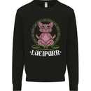 Lucipurr Demonic Hail Satan Cat Evil Kids Sweatshirt Jumper Black