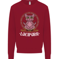 Lucipurr Demonic Hail Satan Cat Evil Kids Sweatshirt Jumper Red