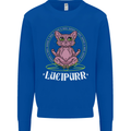 Lucipurr Demonic Hail Satan Cat Evil Kids Sweatshirt Jumper Royal Blue