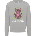 Lucipurr Demonic Hail Satan Cat Evil Kids Sweatshirt Jumper Sports Grey