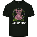 Lucipurr Demonic Hail Satan Cat Evil Kids T-Shirt Childrens Black