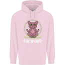 Lucipurr Demonic Hail Satan Cat Evil Mens 80% Cotton Hoodie Light Pink