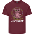 Lucipurr Demonic Hail Satan Cat Evil Mens Cotton T-Shirt Tee Top Maroon