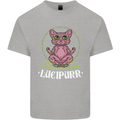 Lucipurr Demonic Hail Satan Cat Evil Mens Cotton T-Shirt Tee Top Sports Grey
