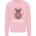 Lucipurr Demonic Hail Satan Cat Evil Mens Sweatshirt Jumper Light Pink