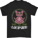 Lucipurr Demonic Hail Satan Cat Evil Mens T-Shirt 100% Cotton Black