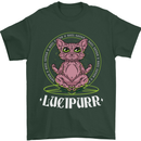 Lucipurr Demonic Hail Satan Cat Evil Mens T-Shirt 100% Cotton Forest Green