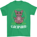 Lucipurr Demonic Hail Satan Cat Evil Mens T-Shirt 100% Cotton Irish Green