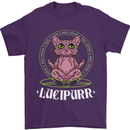 Lucipurr Demonic Hail Satan Cat Evil Mens T-Shirt 100% Cotton Purple