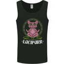 Lucipurr Demonic Hail Satan Cat Evil Mens Vest Tank Top Black