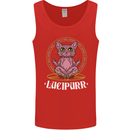Lucipurr Demonic Hail Satan Cat Evil Mens Vest Tank Top Red