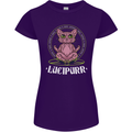 Lucipurr Demonic Hail Satan Cat Evil Womens Petite Cut T-Shirt Purple