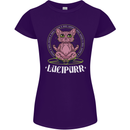 Lucipurr Demonic Hail Satan Cat Evil Womens Petite Cut T-Shirt Purple
