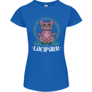 Lucipurr Demonic Hail Satan Cat Evil Womens Petite Cut T-Shirt Royal Blue