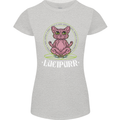 Lucipurr Demonic Hail Satan Cat Evil Womens Petite Cut T-Shirt Sports Grey