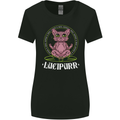 Lucipurr Demonic Hail Satan Cat Evil Womens Wider Cut T-Shirt Black