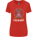 Lucipurr Demonic Hail Satan Cat Evil Womens Wider Cut T-Shirt Red