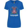 Lucipurr Demonic Hail Satan Cat Evil Womens Wider Cut T-Shirt Royal Blue