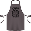 Lucky Dice Skull Motorbike Biker Motorcycle Cotton Apron 100% Organic Dark Grey